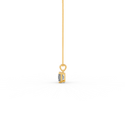 Asscher Cut Moissanite Solitaire Pendant in 14K Gold Plated